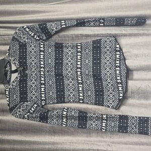 New SKIMS Logo Plush Pointelle Henley Shirt size XS